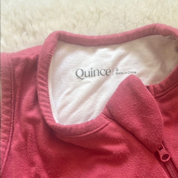 Quince Pink Sleeveless Mock Neck Dress Casual - Picture 2 of 3